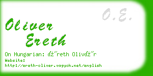 oliver ereth business card